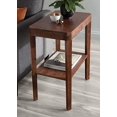 thumbnail image 2 of Kate and Laurel Talcott Mid-Century Side Table, 22 x 14 x 26, Walnut Brown, Modern End Table for Storage and Display, 2 of 5
