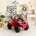 thumbnail image 2 of Costway 12V Battery Powered Kids Ride On ATV Electric 4-Wheeler Quad Car with  MP3 & Light Red, 2 of 10