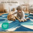 thumbnail image 4 of ODIKA 8'x10' Washable Area Rug Non-Slip Chair-Friendly Mat Contemporary Abstract Art With Asymmetrical Geometric Accents for Dining Room, Large Office, Lounge, 4 of 7