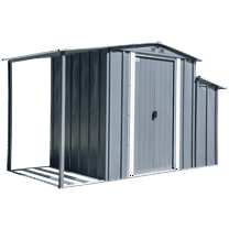Arrow Sheds 10' x 5' Galvanized Steel 3-in-1 Pad-Lockable Outdoor Utility Storage Shed, AnthraciteArrow Sheds 10' x 5' Galvanized Steel 3-in-1 Pad-Lockable Outdoor Utility Storage Shed, Anthracite