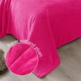 thumbnail image 5 of Exclusivo Mezcla Queen Size Flannel Fleece Velvet Plush Bed Blanket as Bedspread, Coverlet, Bed Cover (90"x90", Hot Pink), 5 of 11