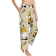thumbnail image 3 of Kdxio Women's Comfy Stretch Gnomes Bees And SunflowersPrint Drawstring Pajama Pants-Medium, 3 of 9