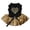 Black/Gold Mermaid, variant on Petitebelle Leopard Heart Puppy Dog Dress (Black/Leopard, Large)