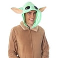 thumbnail image 3 of Star Wars Adult Unisex Baby Yoda The Child Costume One-Piece Union Suit Pajama Onesie For Men And Women, 3 of 6