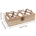 thumbnail image 2 of 7.9×2.3 In Wooden Boxes Durable Easy To Use Dustproof Prevent Slippery Delicate And Cabinet Brown Moroccan Trellis Hand-drawn Sketch_1, 2 of 8