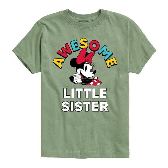 Mickey And Friends - Awesome Little Sister - Toddler And Youth Short Sleeve Graphic T-Shirt