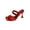 Red, variant on SBYOJLPB Sandals for Women's Fashionable Casual High-Heeled Slim Heel Open Toe Toe Golden Party Sandals