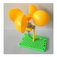 thumbnail image 3 of DIY Wind Turbine Generator Kit DC 0.1V-3V Generator with Holder Blades Brushless Motor Mini Dynamo Generator Teaching,1 * DIY Wind Turbine Generator Kit,Yellow, 3 of 6