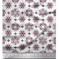 thumbnail image 1 of Soimoi Cotton Poplin Fabric Snowflake Artistic Print Fabric by the Yard 42 Inch Wide, 1 of 1