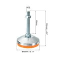 thumbnail image 2 of Leveling Feet, 2Pack M12x80x80mm - Carbon Steel Non-Skid Anti-shock Adjustable Table Feet for Furniture Workshops, 2 of 5