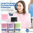 thumbnail image 5 of JMU Disposable Dental Bibs 3Ply Tattoo Towels 13"x18", 2Ply Tissues And 1Ply Poly Film, 50Pcs, White, 5 of 6