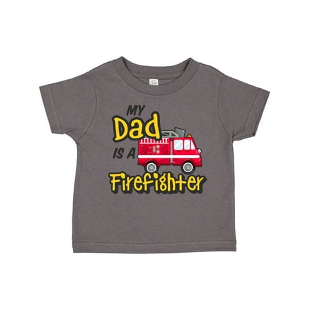 

Inktastic My Dad is a Firefighter with Fire Truck Gift Toddler Boy or Toddler Girl T-Shirt