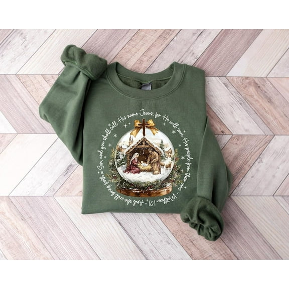Nativity Scene Sweater, Christian Christmas Sweatshirt, Christmas Nativity Shirt, True Story Nativity, Religious Christmas Gifts, Jesus Tee