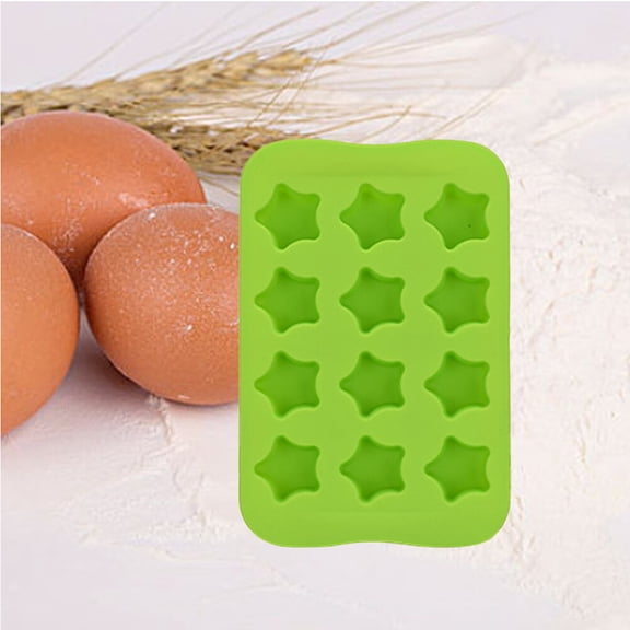 CHICHUMID Ice-Making Molds Ice Cube Tray Food-Grade Silicone 1Set For Bakers Green