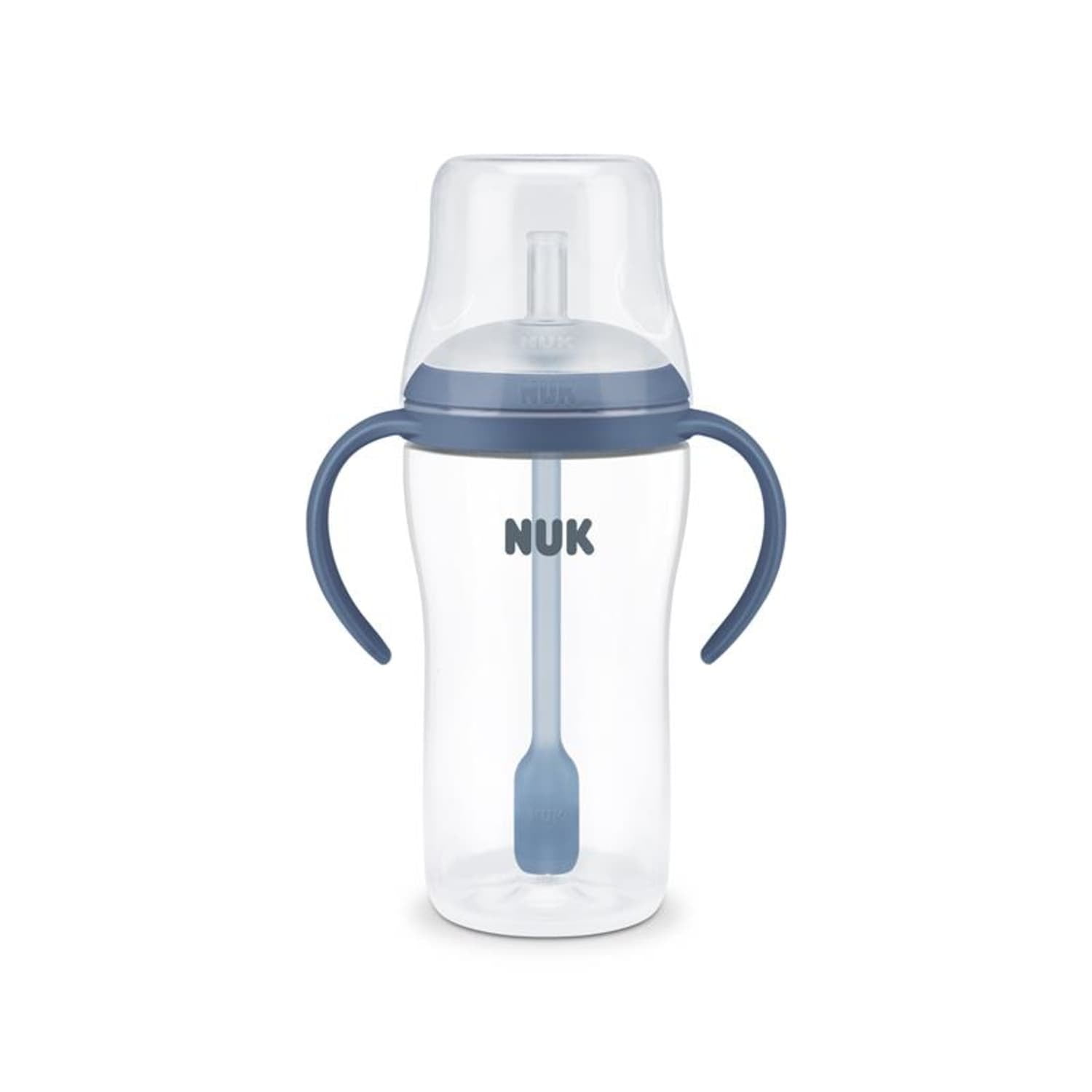 NUK Perfect Match Learner Toddler Sippy Cup with Straw, 8oz, Blue