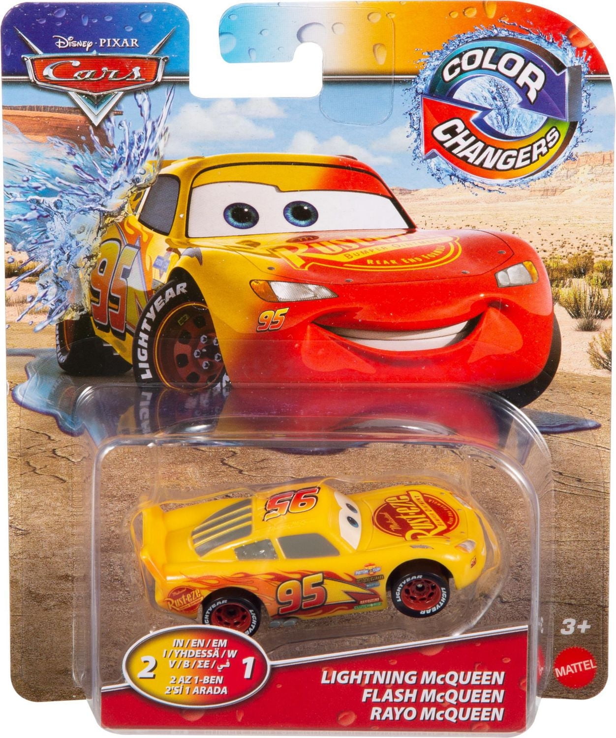 Disney/Pixar Les Bagnoles Color Changers Flash McQueen
