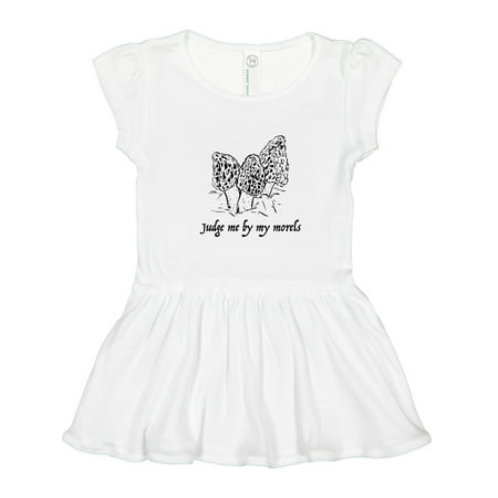 

Inktastic Judge Me by My Morels with Morel Mushrooms Gift Toddler Girl Dress