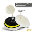 thumbnail image 4 of Kit 6 Piezas Borlas / Esponjas Para Pulir Auto Para Taladro Kingsman 300211, 4 of 7