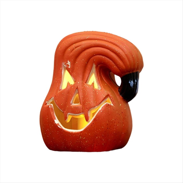 Calabaza Decorativa con Luz LED para Exteriores, Lámpara de Calabaza de Halloween A Pilas, Calabaza Iluminada B