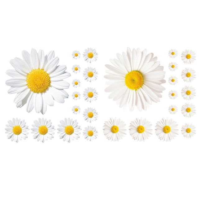 Removable Wall Decal Daisy Flower Pattern Wall Sticker Living Room Art Sticker