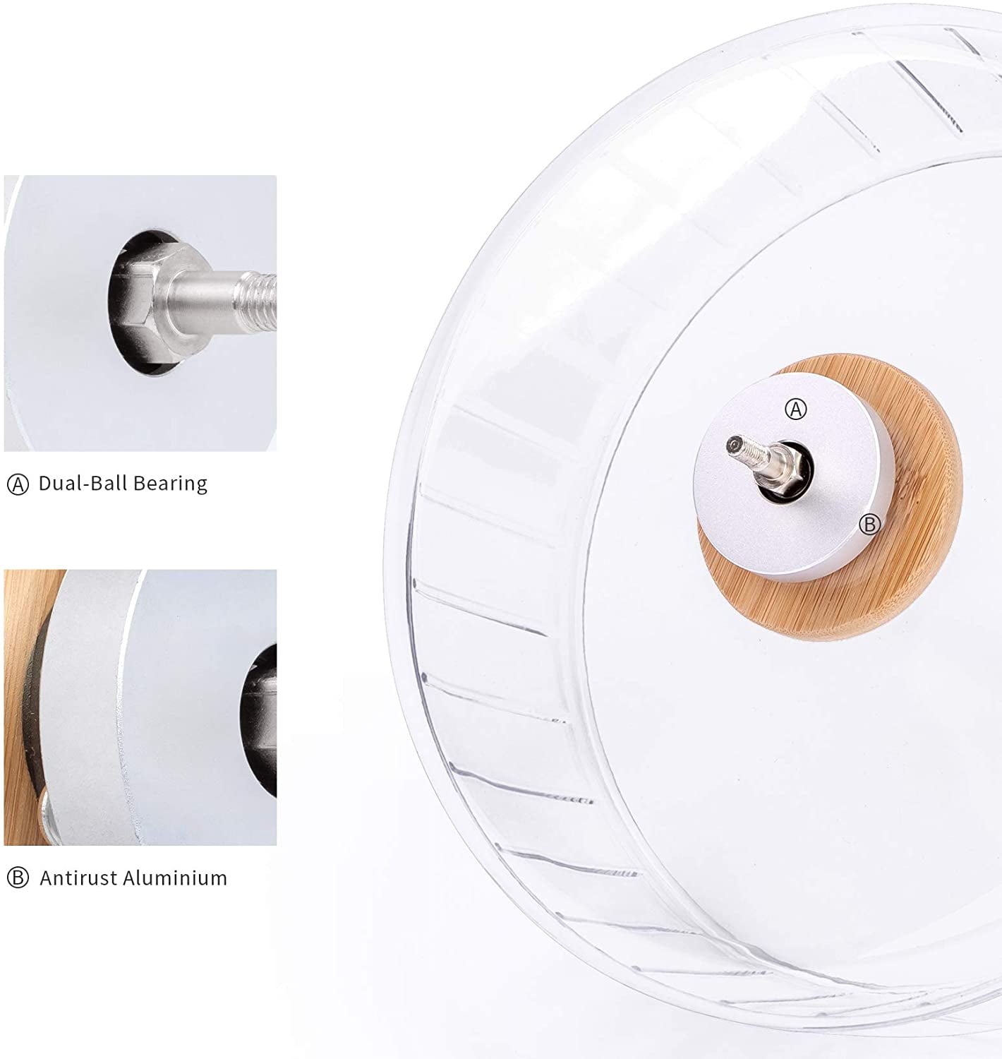 Super-Silent Hamster Exercise Wheels: - Quiet Spinner Hamster Running Wheels with Adjustable Stand for Hamsters Gerbils Mice Or Other Small Animals