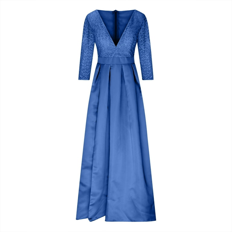 Sweet Vacation Solid Slit V Neck Trailing Dresses(5 Colors) Sweet Vacation Solid Slit V Neck Trailing Dresses(5 Colors)