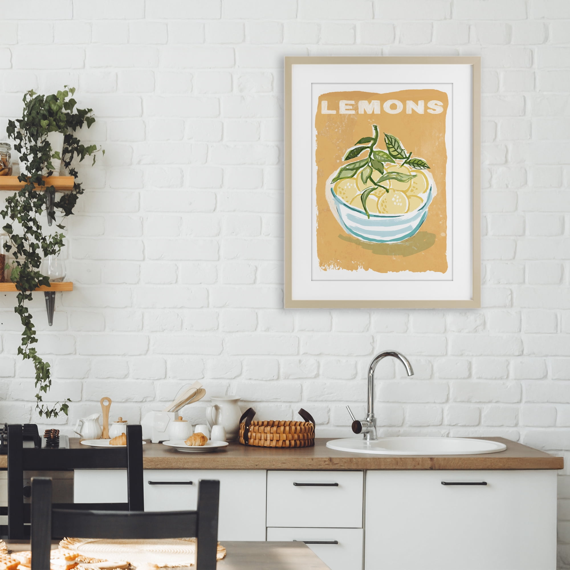 Stupell Industries Lemon Twist Motif Birch Framed Print Under Glass, design by Chad Barrett