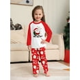 thumbnail image 4 of WIBACKER Kids Christmas Santa HO HO HO Pajamas Long Sleeve Holiday Pjs Set Toddler Boys Girls Xmas Jammies 2-14 Years, 4 of 7