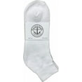 thumbnail image 2 of SOCKS'NBULK Men's King Size Premium Cotton Sport Ankle Socks Size 13-16 Solid White, 2 of 3