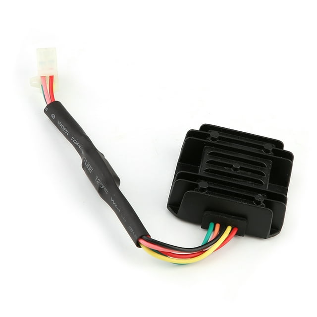 Motorbike Regulator Rectifier, Motorcycle Regulator, Aluminium Shell 5 Pin With Heat Sink Fins For Motorbike Motorcycle Part Quad Scooter