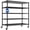Black, variant on TrumanPick 5-Tier Storage Shelves, 48"W x 24"D x 76"H Metal Garage Shelving with Wheels, Heavy Duty Wire Shelving Rack for Kitchen, Black