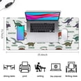 thumbnail image 5 of Long Mouse Pads for Desk,White Cartoon Dinosaurs Names Pattern Desk Mats on Top Of Desks, Desk Mouse Pad Extra Large with 3mm Non-Slip Base and Stitched Edge for Gaming,Office,Work,Home 35.4"x15.7", 5 of 6