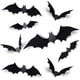 thumbnail image 1 of 12 Uds. Decoración de murciélagos 3d de Halloween 4 tamaños diferentes pegatina de murciélago negro aterrador de Pvc realista, 1 of 4