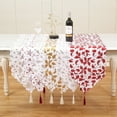 thumbnail image 2 of Nvzi Christmas Home Decoration Christmas Table Flag Stamped Star Leaf Printed Holiday Party Table Cloth 13*70inch(Silver Tree), 2 of 4