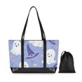 thumbnail image 7 of FORMRS Canvas Laptop Tote Bag for Women with 15.6" Computer Compartments Shoulder Handbag, Blue Halloween, 7 of 7