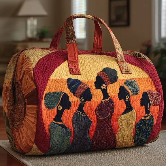 Golden Queens Quilted Duffle Bag, Quited Travel Tote Bag, Quited Weekender Travel Bag, Carry On Duffle