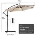 thumbnail image 5 of Hassch 10ft Cantilever Patio Umbrella with Tilt Crank, Outdoor Offset Hanging Umbrella with 6 Sturdy Ribs, UV 50+ Protection Sun Shade for Backyard, Poolside, Garden, Lawn, Cream, 5 of 9