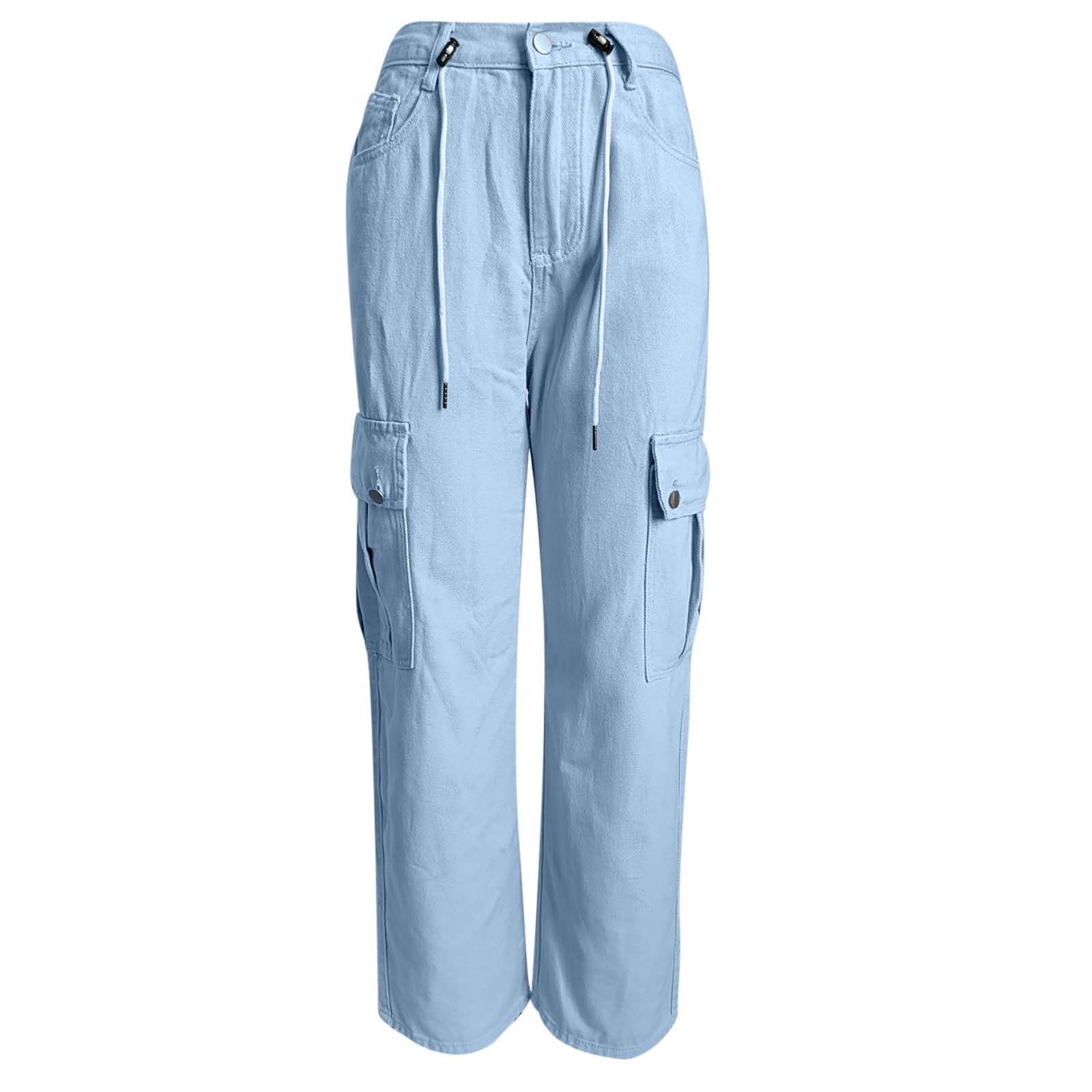 Miss Lola | Blue Wide Leg Cargo Pant – MISS LOLA