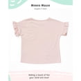 thumbnail image 3 of Disney Minnie Mouse Shirt for Toddler Girls, Girls Short Sleeve Tee with Ruffle Sleeves, Daisy Duck Besties (Peach, 5), 3 of 6