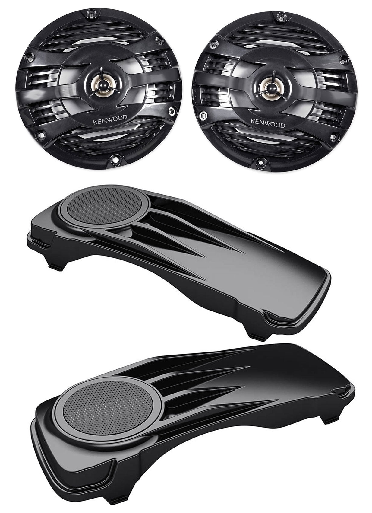 19962013 Harley Davidson 6.5" Kenwood Speakers w/Saddle Bag Speaker