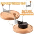thumbnail image 4 of Cheese Curler Wheel, Stainless Steel Cheese Curler Flower Maker Wheel Slicer with Punch Tool, Handheld Cheeses Shaver Wooden Base, for Cheeses, Chocolate (B-B), 4 of 9