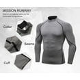 thumbnail image 3 of LANBAOSI Men's Compression Mock Neck Long Sleeve Quick-Drying Cool Dry Shirts, 3 Pack, Size M, 3 of 7