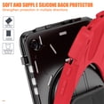 thumbnail image 5 of SaniMore for Samsung Galaxy Tab A9 Case (8.7" 2023 SM-T550 SM-P550), Rotating Handle Shoulder Strap Bracket Drop Resistant Tri-layer Heavy Duty Protective Shcokproof Tablet Cover, Red, 5 of 18