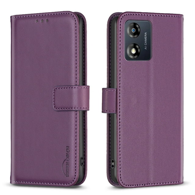 Compatible with Motorola Moto E13 Wallet Case with Card Slots Magnetic Closure Flip Folio Cover