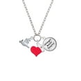 thumbnail image 2 of Delight Jewelry Silvertone 3-D Flying Bat with Crystals - Red Heart Nurse Strong Zoe Necklace, 2 of 4