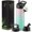 Gradient Mint Pink, variant on SipX™ 25 oz Insulated Water Bottle with 3 Lids – Leakproof Stainless Steel, Triple Insulated – Green
