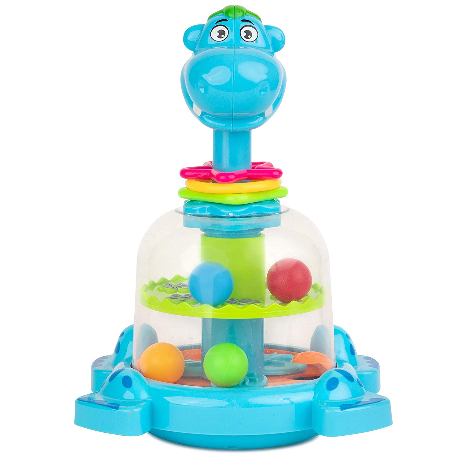 Toy To Enjoy Push \u0026 Spin Hippo Toy 