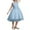 Blue, variant on Kids Girls White Dress Ruffle Formal Dress for Girls First Birthday Outfit Girl Princess Dress Up for Girls 4T