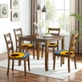 thumbnail image 6 of Sunflower on Blue Checkered Background Seat Covers for Dining Room Chairs Set Of 4,Stretch Printed Washable Chair Seat Cover with Elastic Ties and Button,Removable Waterproof Couch Cushion Covers, 6 of 6