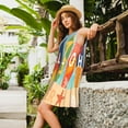 thumbnail image 2 of Honeii Hello Summer3 Print Women's Sleeveless Dress, Loose Fit Casual Dress for Women, Summer Fashion Dress, 2 of 7